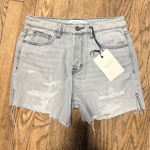 HIDDEN Light Gray Distressed Women's Cropped Jeans